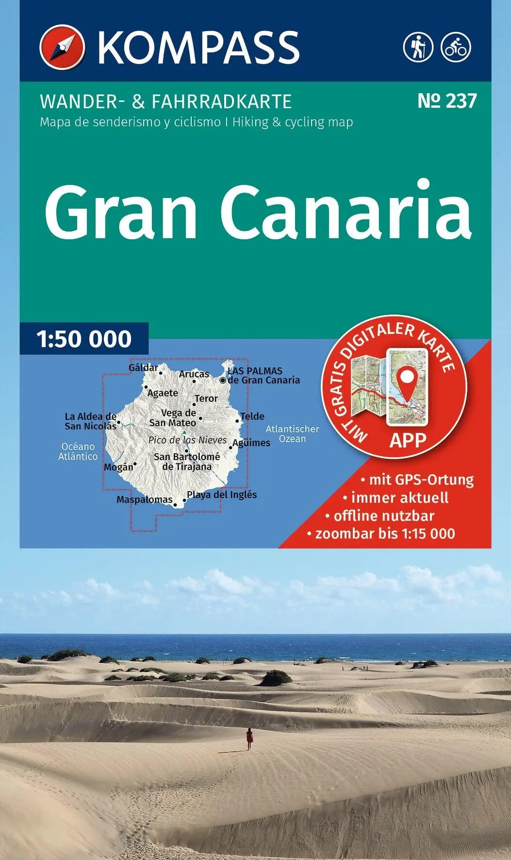 Cover: 9783991544807 | KOMPASS Wanderkarte 237 Gran Canaria 1:50.000 | (Land-)Karte | Deutsch