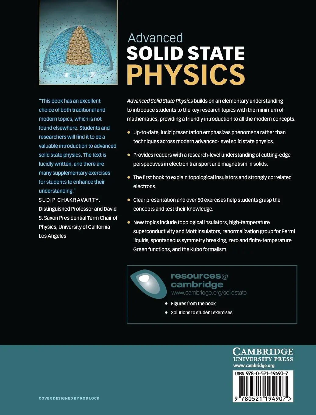 Rückseite: 9780521194907 | Advanced Solid State Physics | Philip Phillips | Buch | Englisch