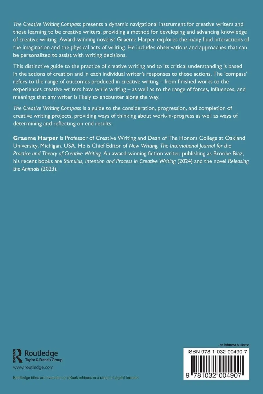 Rückseite: 9781032004907 | The Creative Writing Compass | Graeme Harper | Taschenbuch | Englisch
