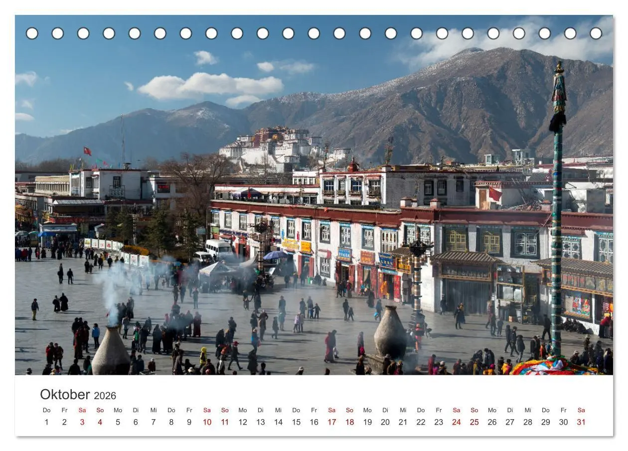 Bild: 9783457474907 | Tibet - Kloster und Landschaft (Tischkalender 2026 DIN A5 quer),...