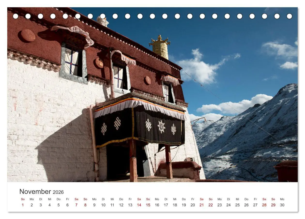 Bild: 9783457474907 | Tibet - Kloster und Landschaft (Tischkalender 2026 DIN A5 quer),...