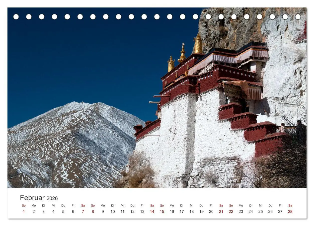 Bild: 9783457474907 | Tibet - Kloster und Landschaft (Tischkalender 2026 DIN A5 quer),...