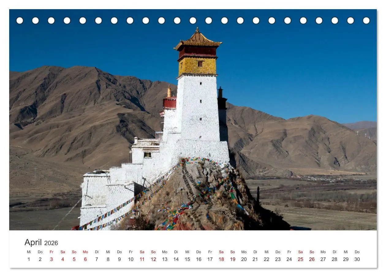 Bild: 9783457474907 | Tibet - Kloster und Landschaft (Tischkalender 2026 DIN A5 quer),...