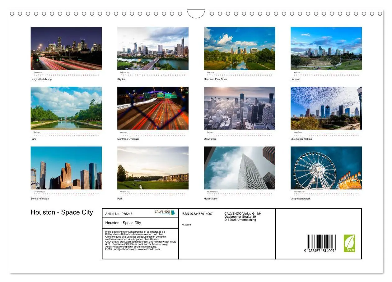 Bild: 9783457614907 | Houston - Space City (Wandkalender 2026 DIN A3 quer), CALVENDO...