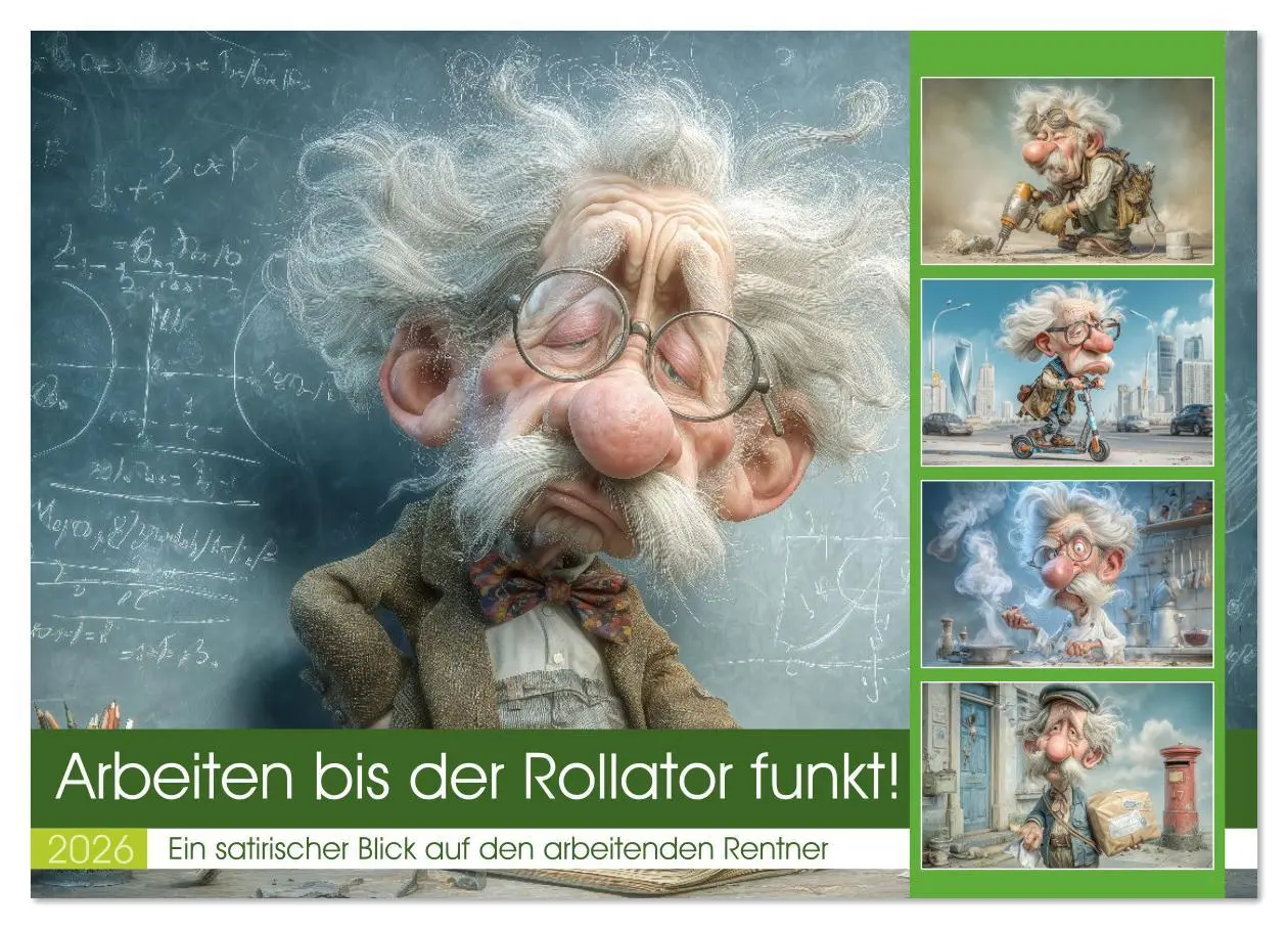 Cover: 9783516634907 | Arbeiten bis der Rollator funkt! (Wandkalender 2026 DIN A2 quer),...