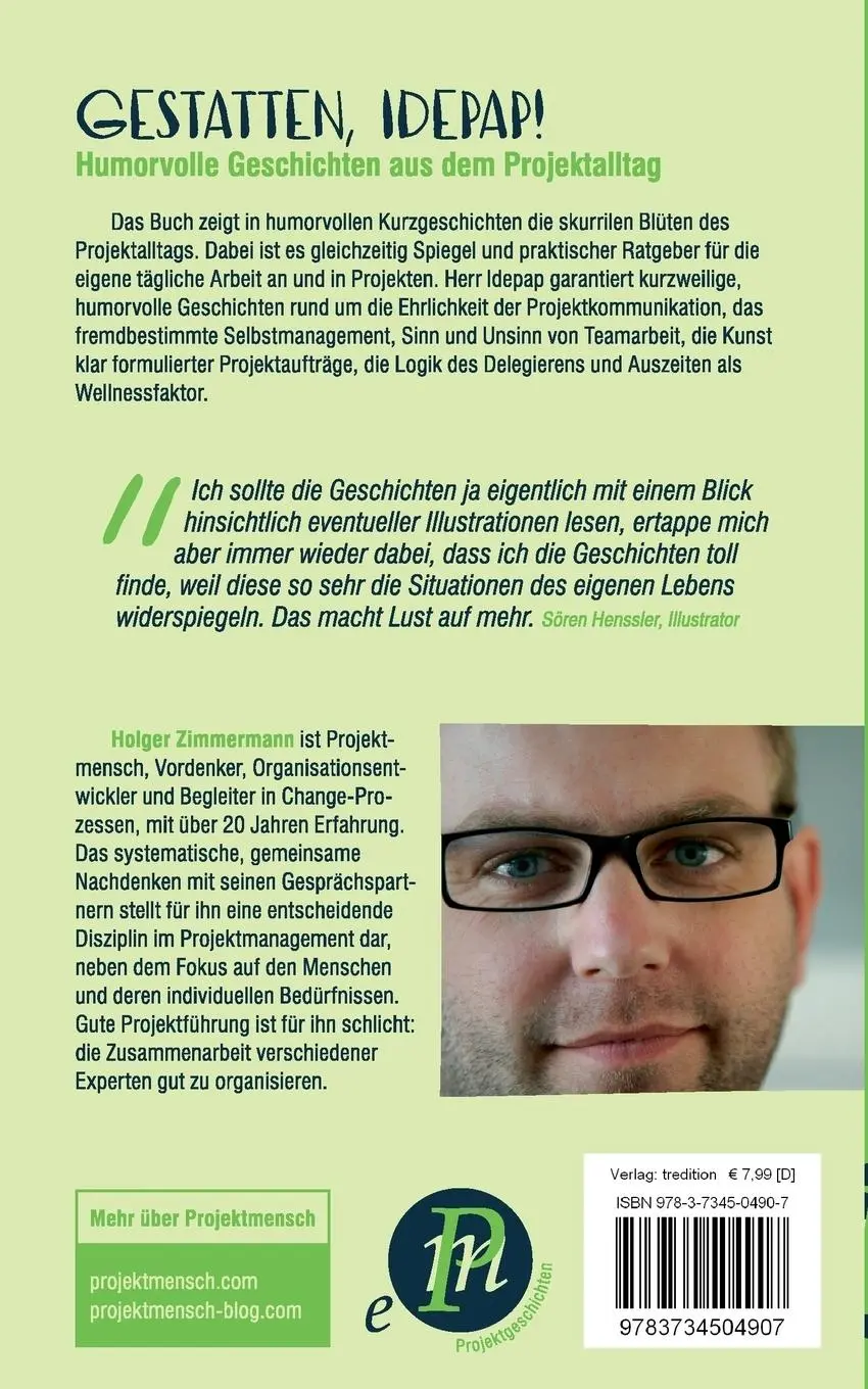 Rückseite: 9783734504907 | Gestatten, Idepap! | Humorvolle Geschichten aus dem Projektalltag