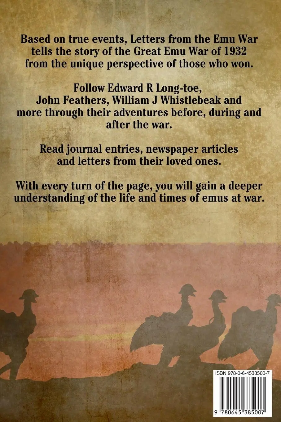 Rückseite: 9780645385007 | Letters from the emu war | J. A. Bryden | Taschenbuch | Englisch