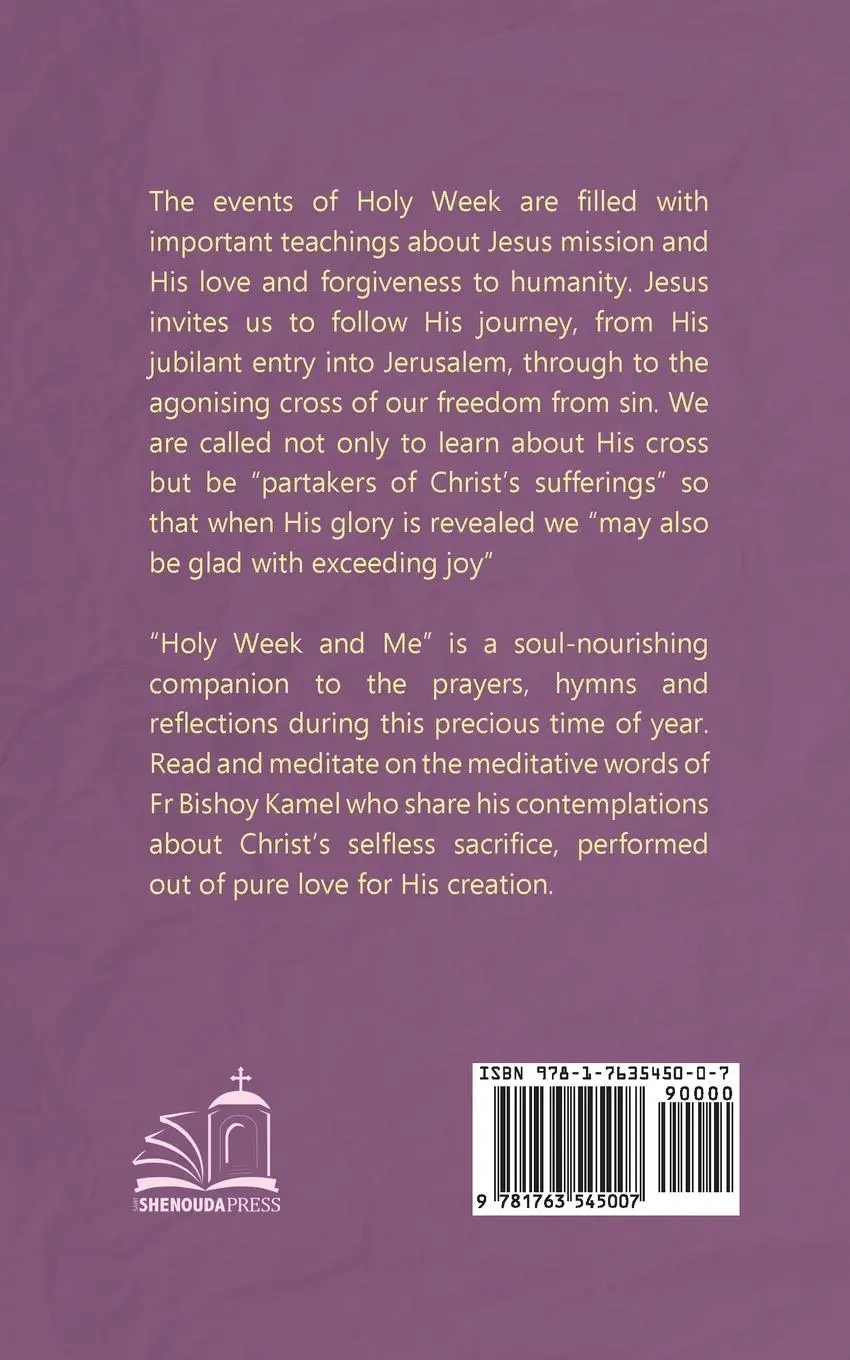 Rückseite: 9781763545007 | Holy Week and Me | Fr Bishoy Kamel | Taschenbuch | Englisch | 2024