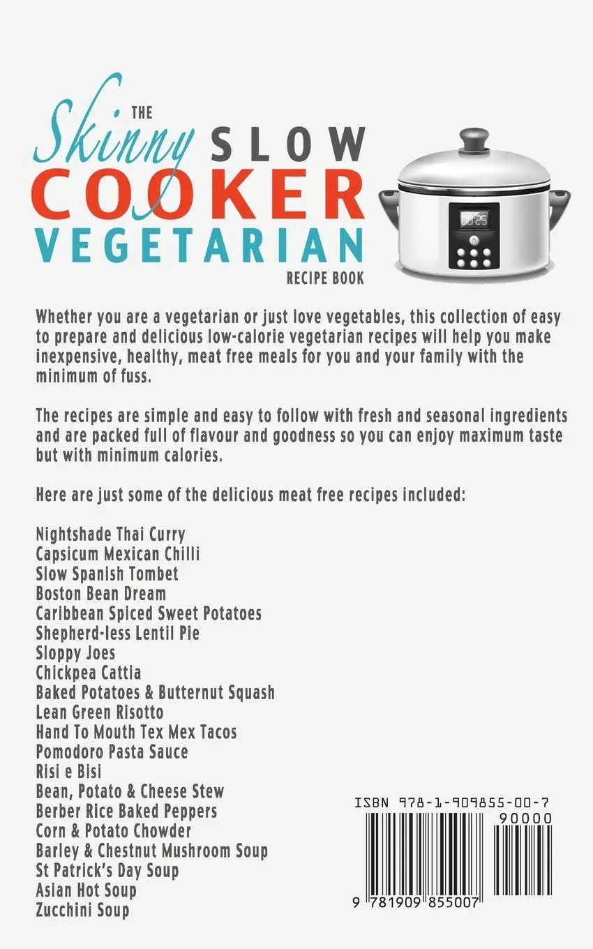 Rückseite: 9781909855007 | The Skinny Slow Cooker Vegetarian Recipe Book | Cooknation | Buch