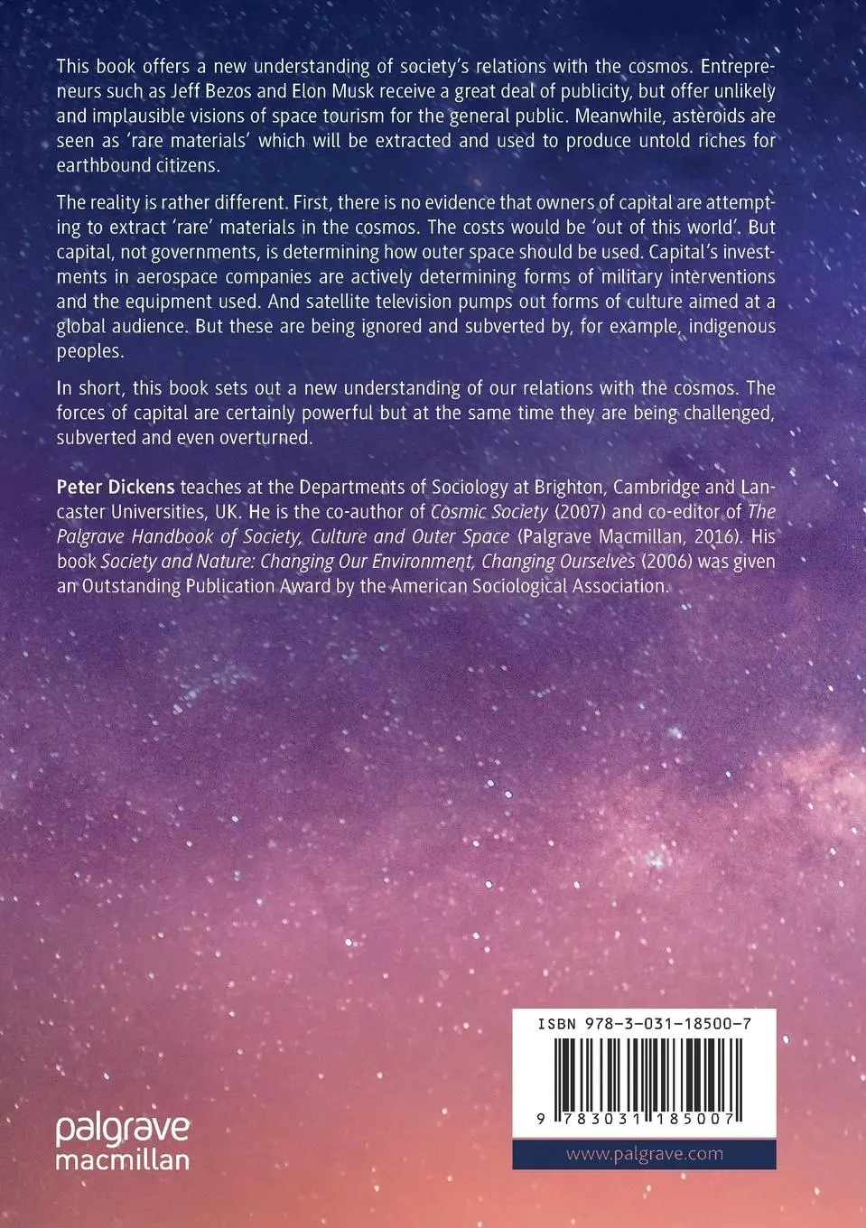 Rückseite: 9783031185007 | Capital and the Cosmos | War, Society and the Quest for Profit | Buch