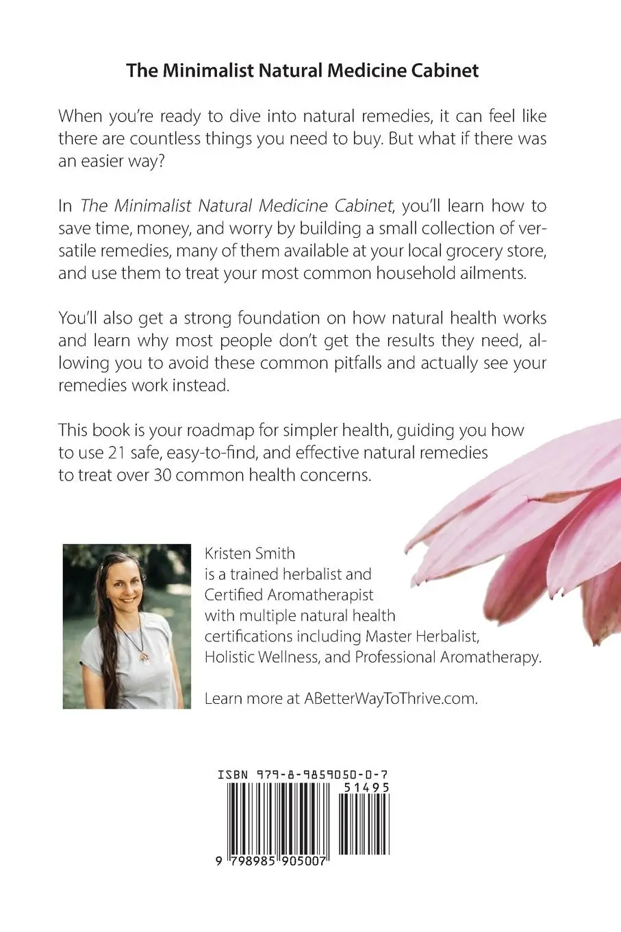 Rückseite: 9798985905007 | The Minimalist Natural Medicine Cabinet | Kristen Smith | Taschenbuch