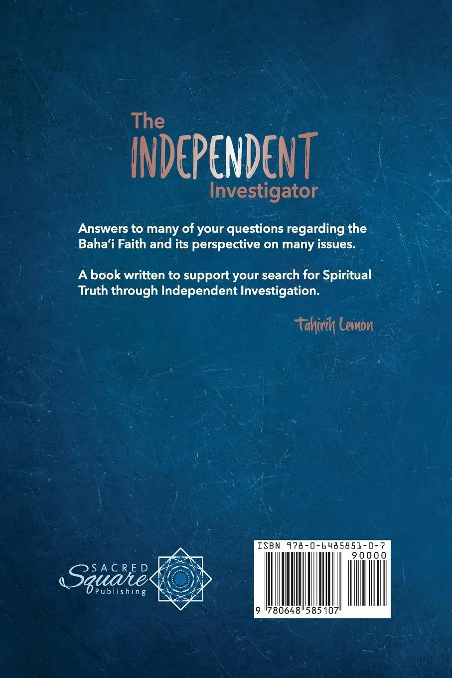 Rückseite: 9780648585107 | The Independent Investigator | Tahirih Lemon | Taschenbuch | Englisch
