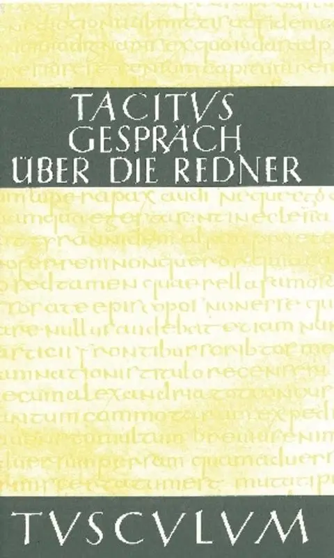 Cover: 9783050055107 | Das Gespräch über die Redner / Dialogus de oratoribus | Latein-Dtsch.