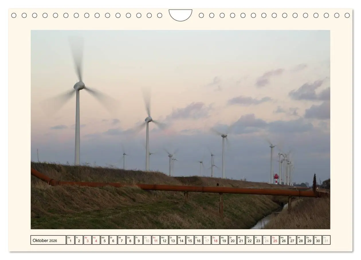 Bild: 9783516135107 | Windkraft in der Landschaft Ostfrieslands (Wandkalender 2026 DIN A4...
