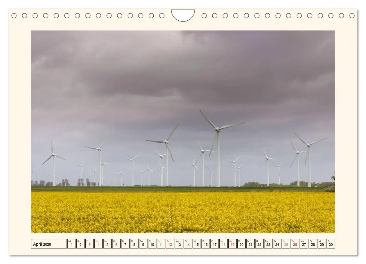 Bild: 9783516135107 | Windkraft in der Landschaft Ostfrieslands (Wandkalender 2026 DIN A4...