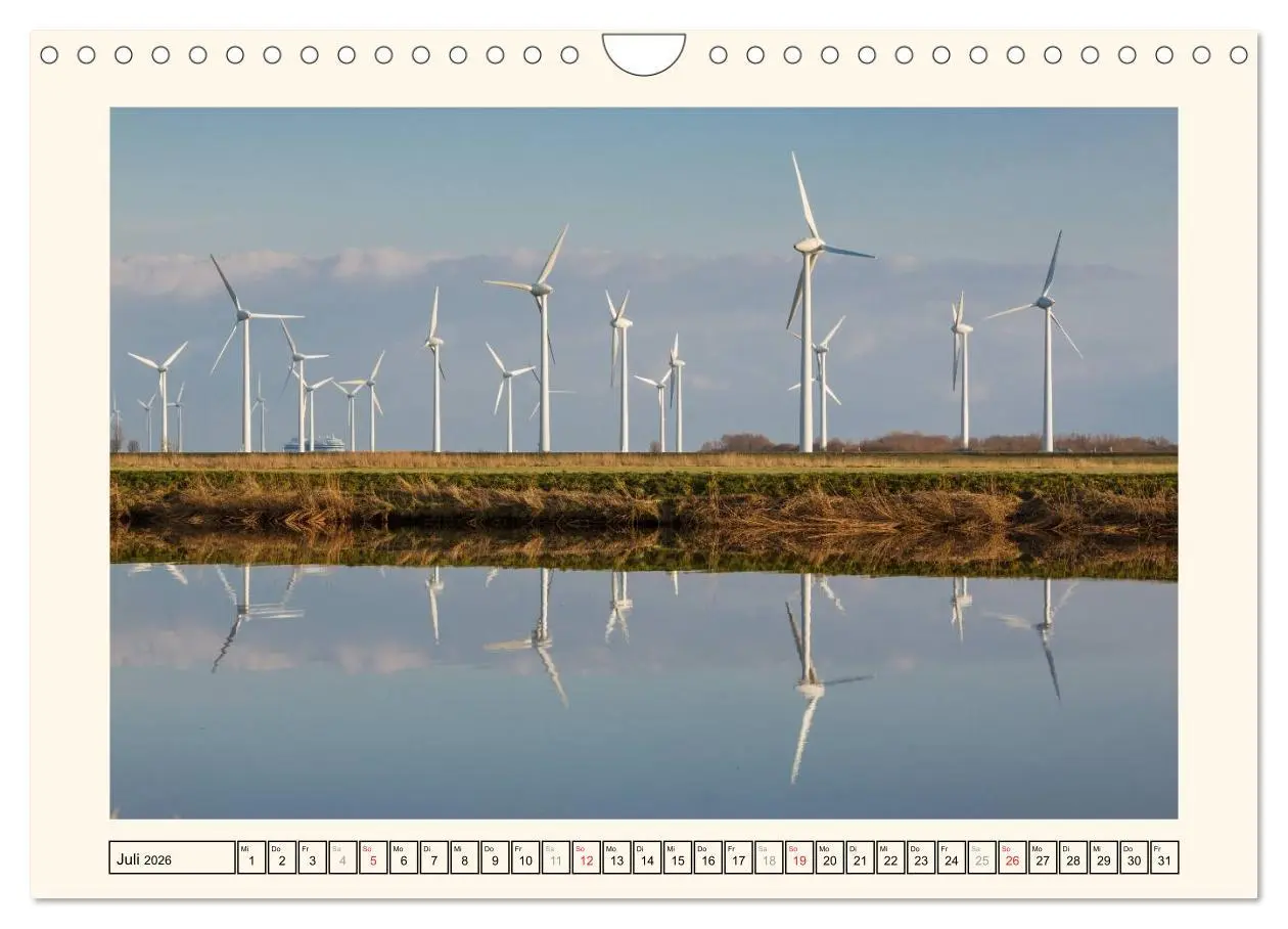 Bild: 9783516135107 | Windkraft in der Landschaft Ostfrieslands (Wandkalender 2026 DIN A4...
