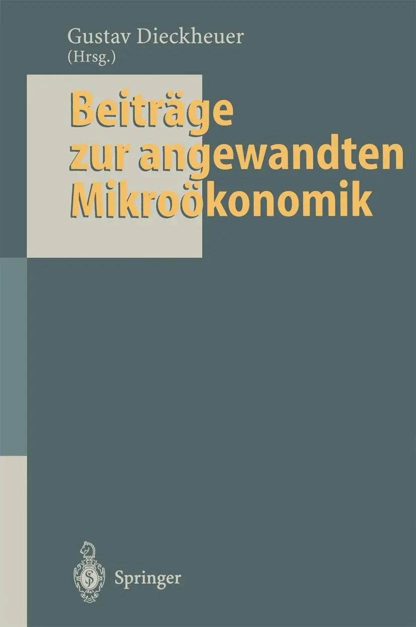 Cover: 9783642795107 | Beiträge zur angewandten Mikroökonomik | Gustav Dieckheuer | Buch