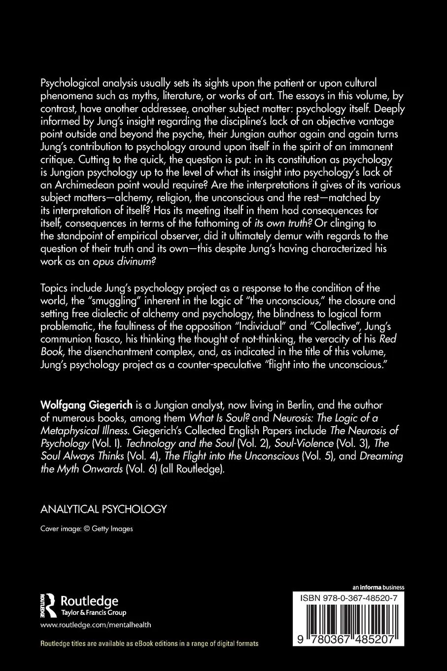 Rückseite: 9780367485207 | The Flight into The Unconscious | Wolfgang Giegerich | Taschenbuch