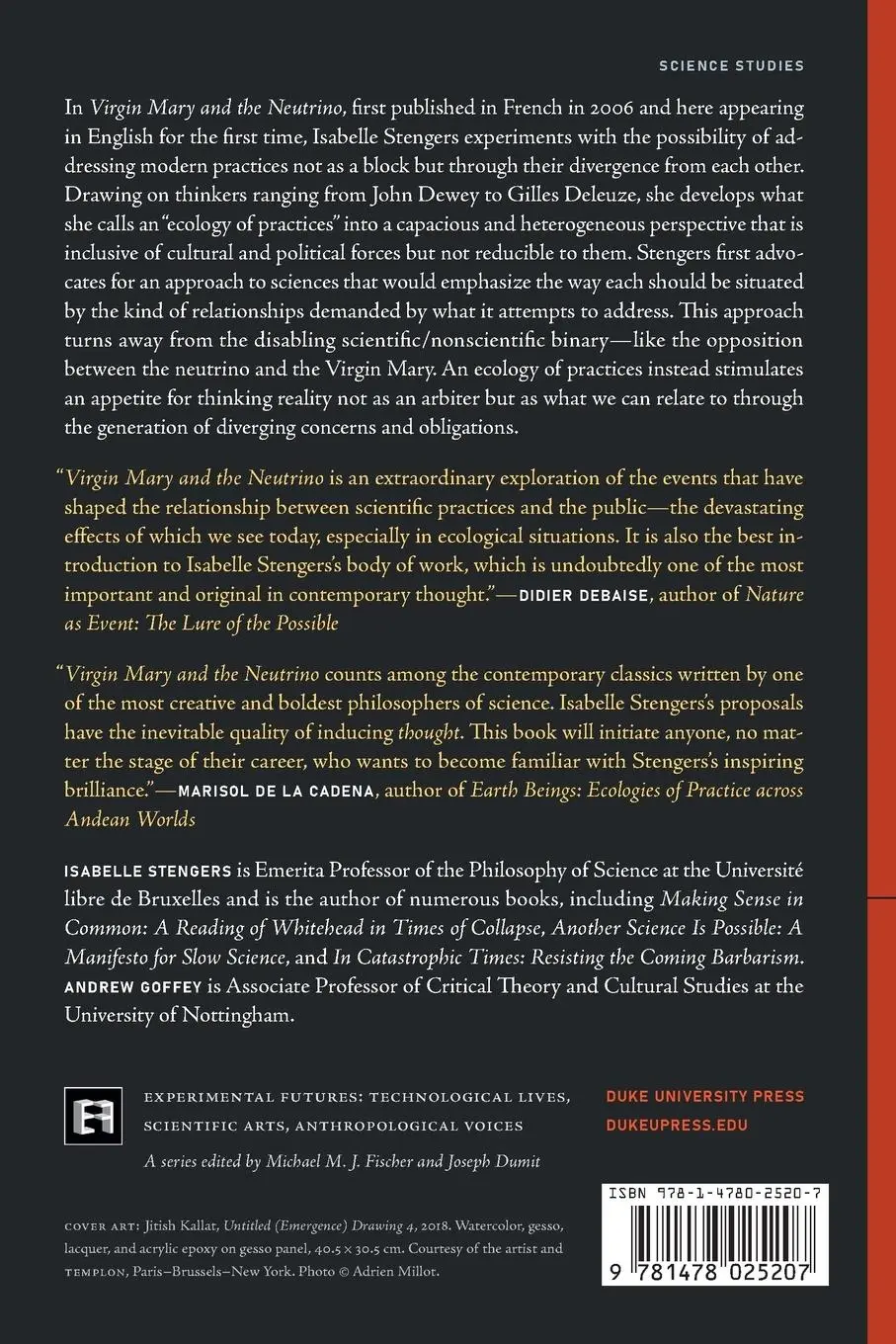 Rückseite: 9781478025207 | Virgin Mary and the Neutrino | Reality in Trouble | Isabelle Stengers