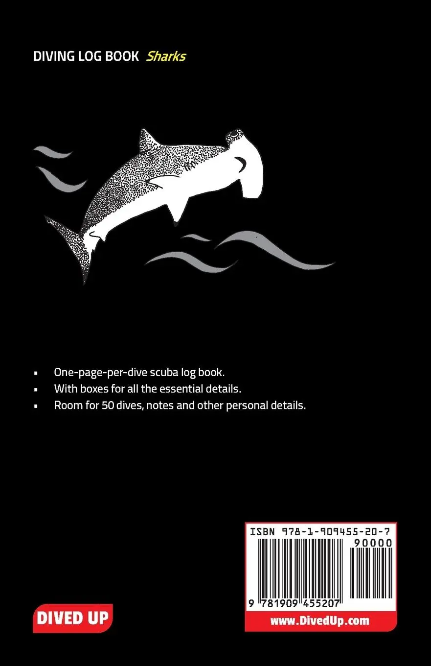 Rückseite: 9781909455207 | Diving Log Book | Sharks | Taschenbuch | Englisch | 2020