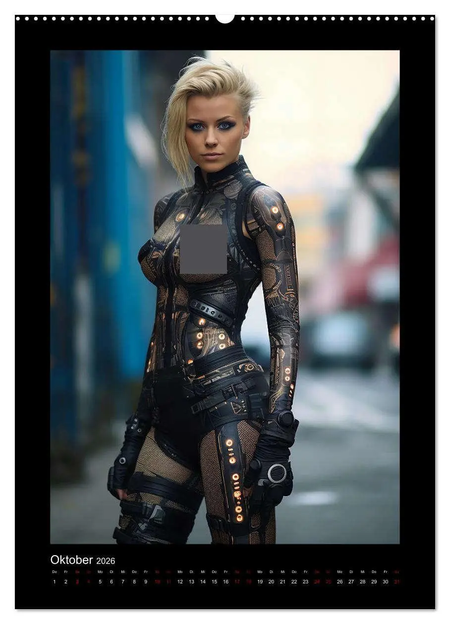 Bild: 9783516295207 | Cybergirls (Wandkalender 2026 DIN A2 hoch), CALVENDO Monatskalender