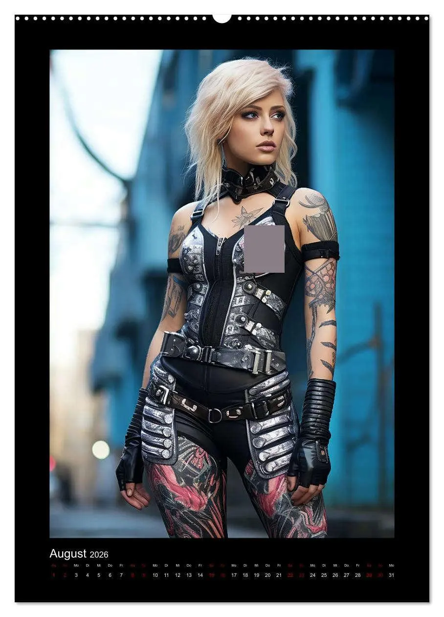 Bild: 9783516295207 | Cybergirls (Wandkalender 2026 DIN A2 hoch), CALVENDO Monatskalender