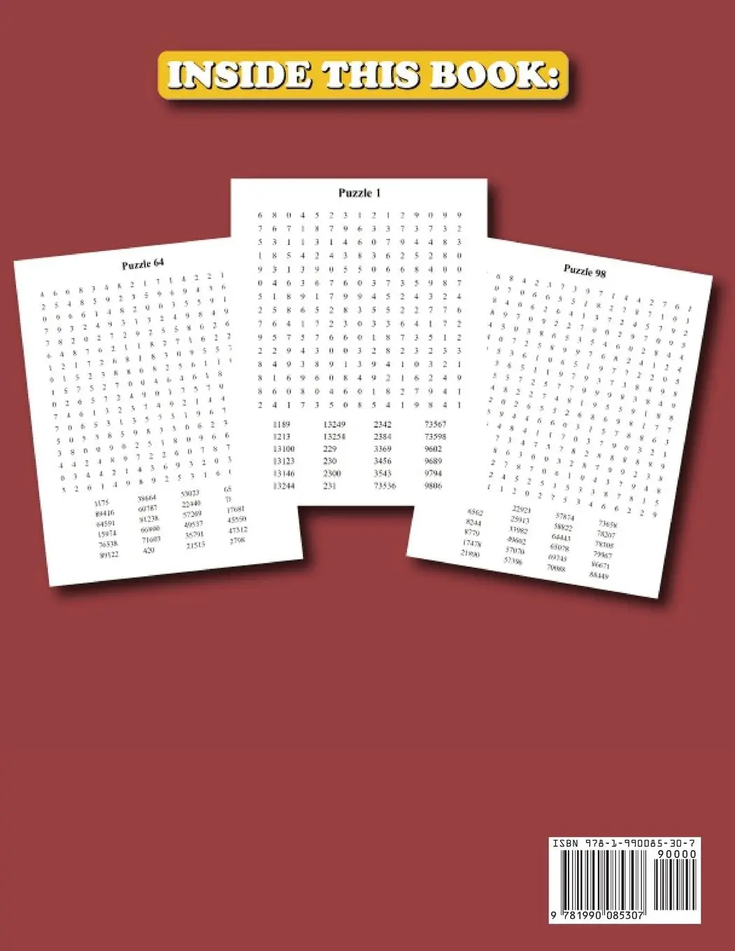 Rückseite: 9781990085307 | Number Search Puzzle Book | Prime Puzzlers | Taschenbuch | Englisch
