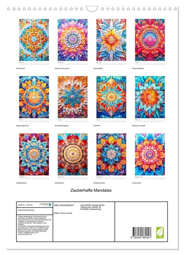 Bild: 9783435865307 | Zauberhafte Mandalas (Wandkalender 2025 DIN A3 hoch), CALVENDO...