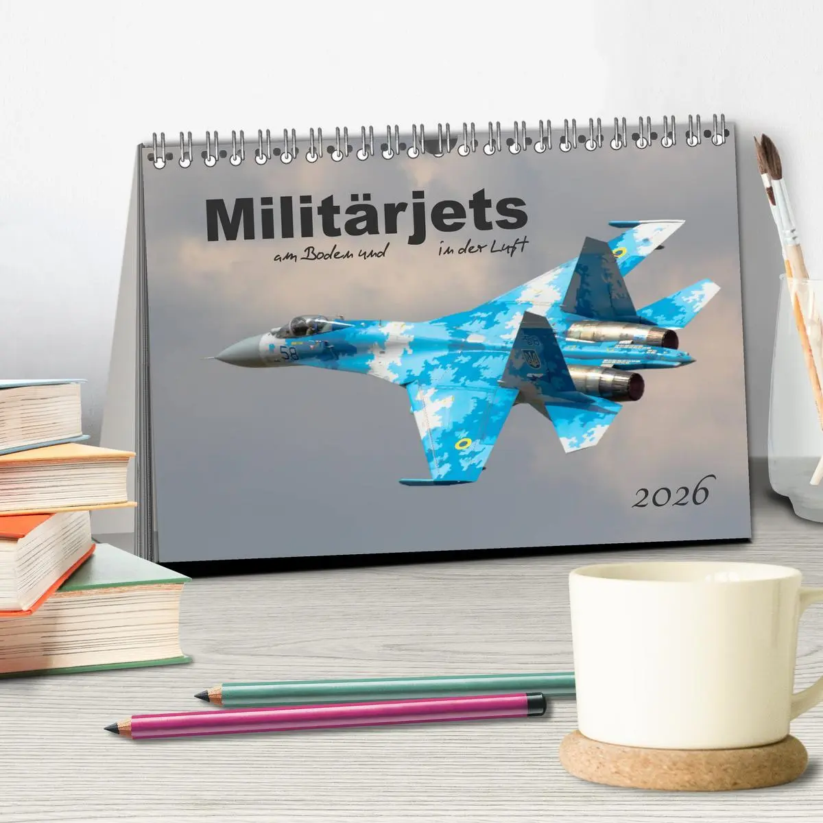 Bild: 9783457715307 | Militärjets am Boden und in der Luft (Tischkalender 2026 DIN A5...
