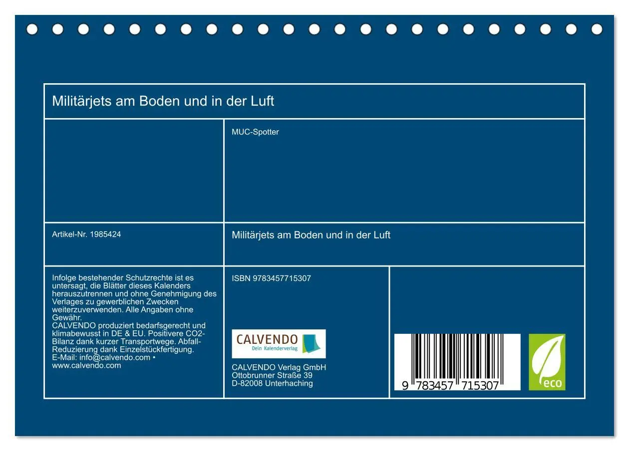 Bild: 9783457715307 | Militärjets am Boden und in der Luft (Tischkalender 2026 DIN A5...