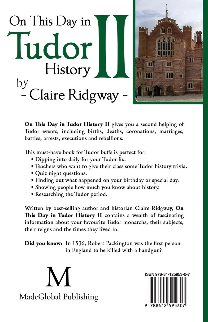 Rückseite: 9788412595307 | On This Day in Tudor History II | Claire Ridgway | Taschenbuch | 2022