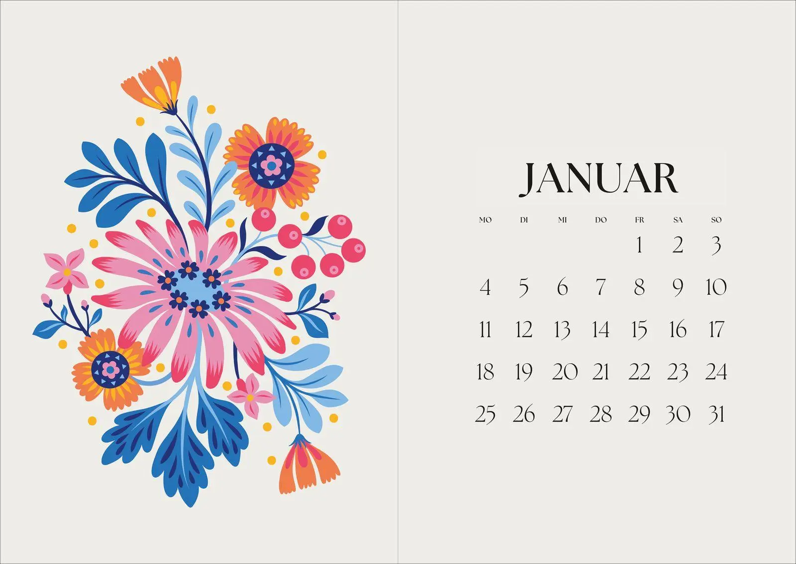 Bild: 4036442015407 | Taschenkalender A5 2027: Blütenmotiv, bestickt, rosa | Groh Verlag