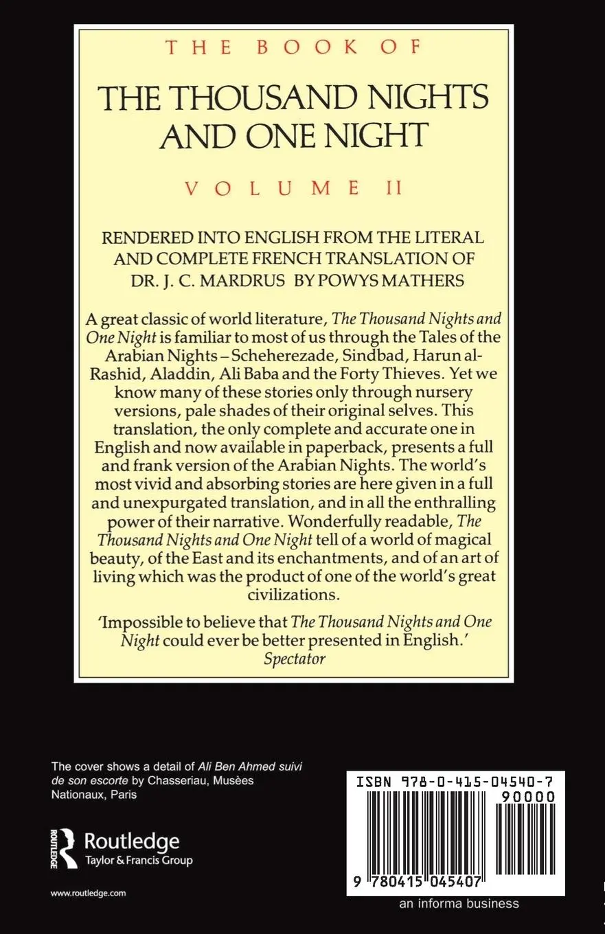 Rückseite: 9780415045407 | The Book of the Thousand Nights and One Night (Vol 2) | Taschenbuch