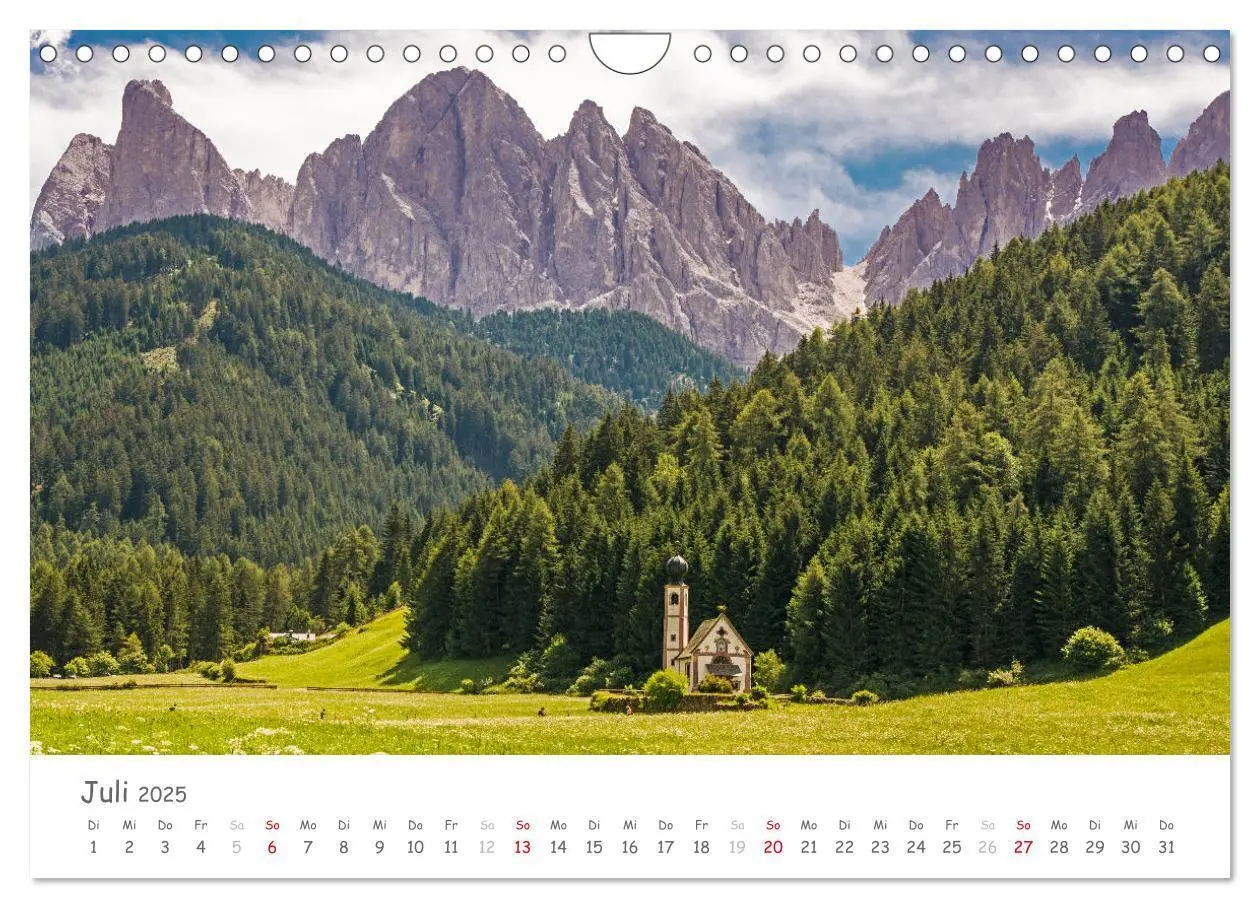 Bild: 9783435305407 | Südtirol - Land der Berge und Seen (Wandkalender 2025 DIN A4 quer),...