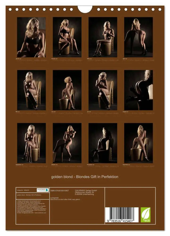 Bild: 9783516415407 | golden blond - Blondes Gift in Perfektion (Wandkalender 2026 DIN A4...