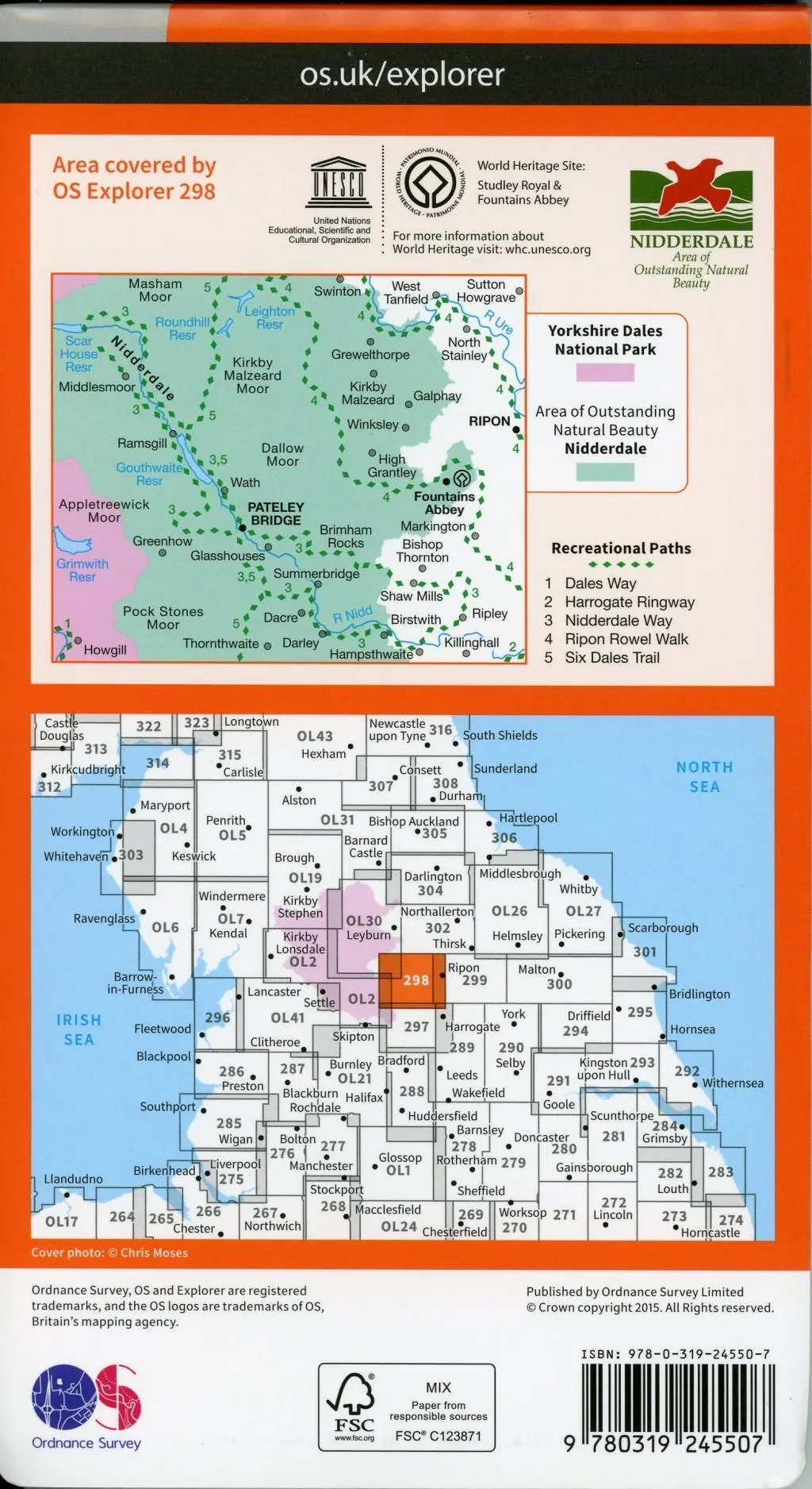 Bild: 9780319245507 | Nidderdale | Ordnance Survey | (Land-)Karte | Karte/Landkarte | 2015