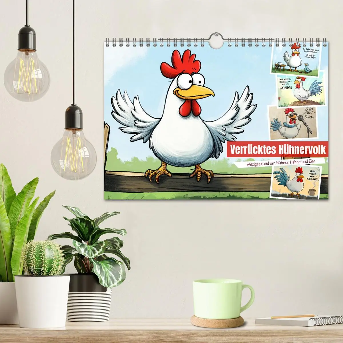 Bild: 9783457315507 | Verrücktes Hühnervolk (Wandkalender 2026 DIN A4 quer), CALVENDO...