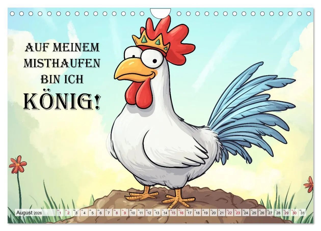 Bild: 9783457315507 | Verrücktes Hühnervolk (Wandkalender 2026 DIN A4 quer), CALVENDO...