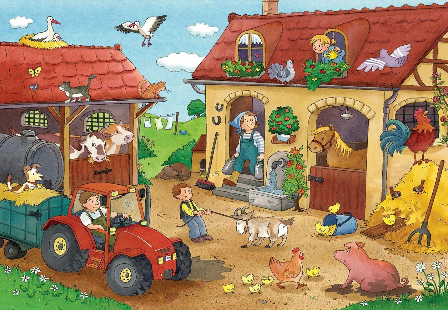 Bild: 4005556075607 | Fleißig auf dem Bauernhof. Puzzle 2 X 12 Teile | Carolin Görtler