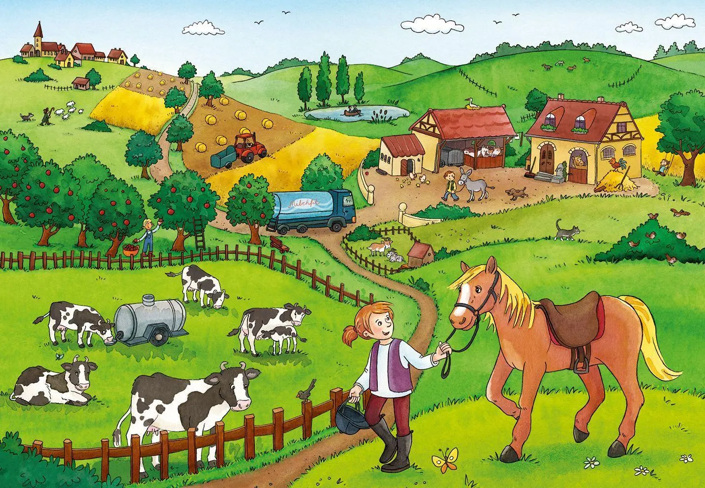 Bild: 4005556075607 | Fleißig auf dem Bauernhof. Puzzle 2 X 12 Teile | Carolin Görtler