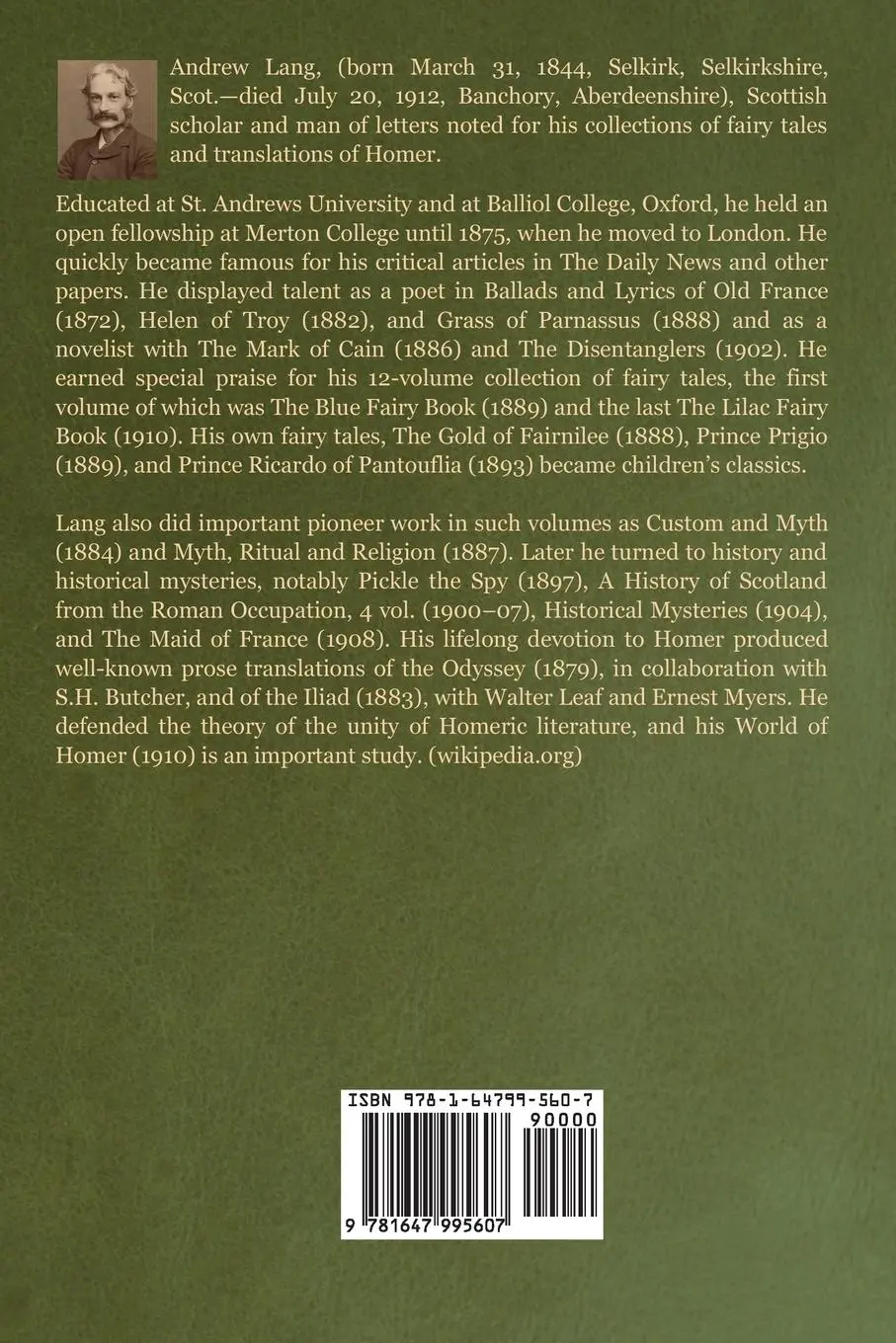 Rückseite: 9781647995607 | Tales of Troy and Greece | Andrew Lang | Taschenbuch | Englisch | 2020