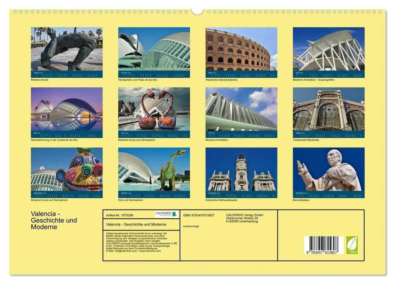 Bild: 9783457615607 | Valencia - Geschichte und Moderne (Wandkalender 2026 DIN A2 quer),...