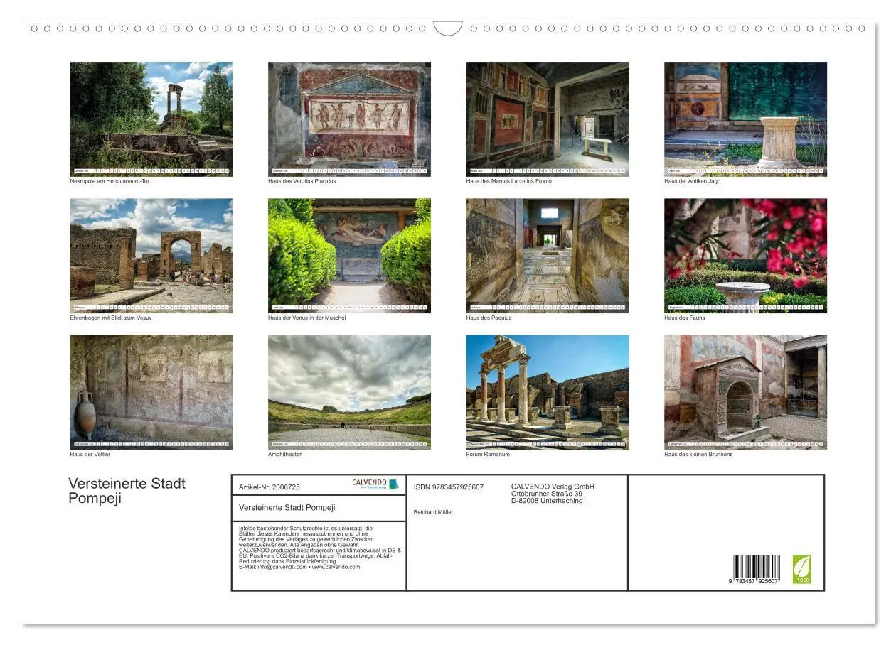 Bild: 9783457925607 | Versteinerte Stadt Pompeji (Wandkalender 2026 DIN A2 quer),...