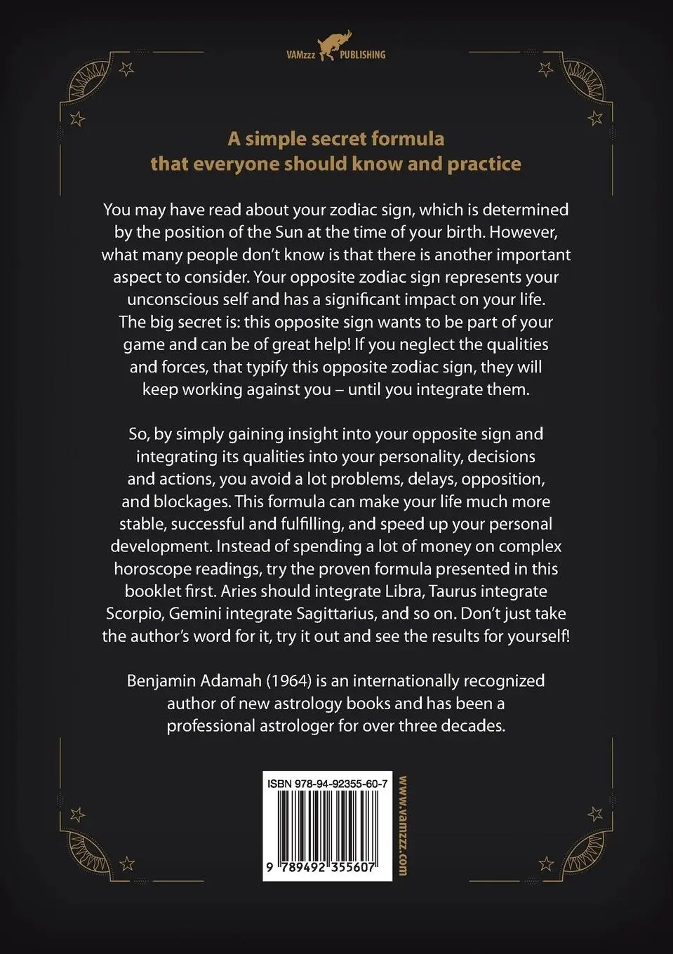 Rückseite: 9789492355607 | Six Axes Astrology | Benjamin Adamah | Taschenbuch | Englisch | 2023