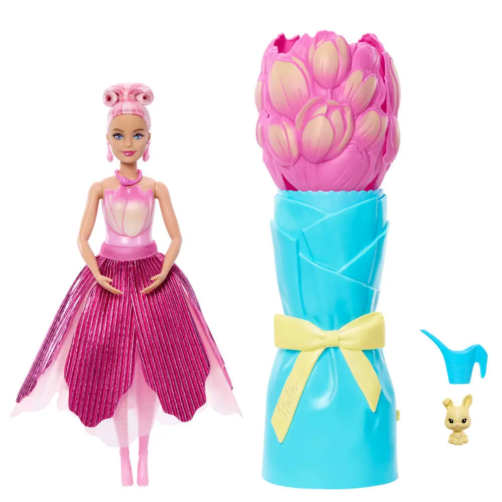 Bild: 194735375707 | Barbie Flower Surprise Puppe - pinke Tulpe | Fensterkarton | JMF57