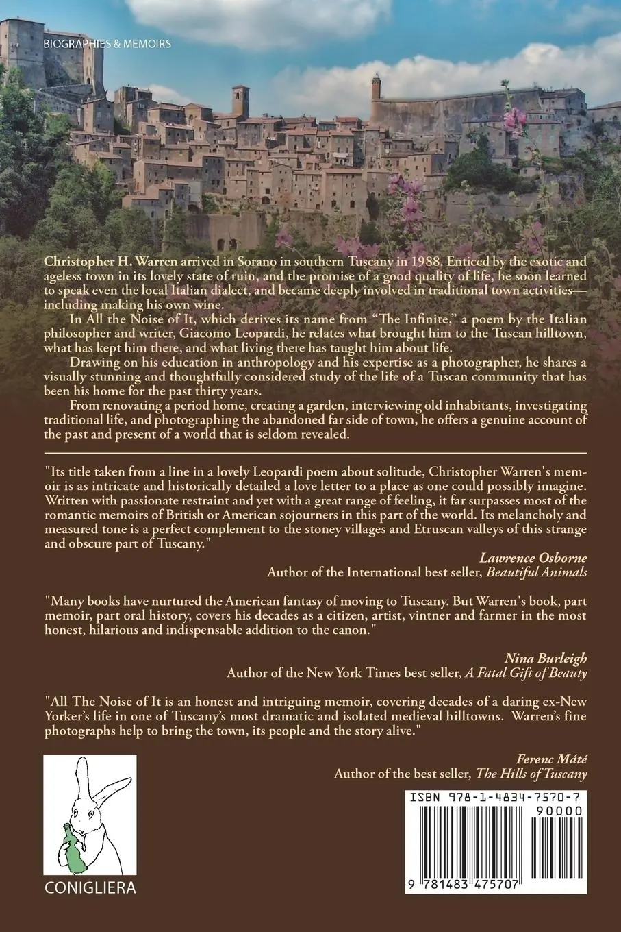Rückseite: 9781483475707 | All the Noise of It | Living in a Tuscan Hilltown | Warren | Buch