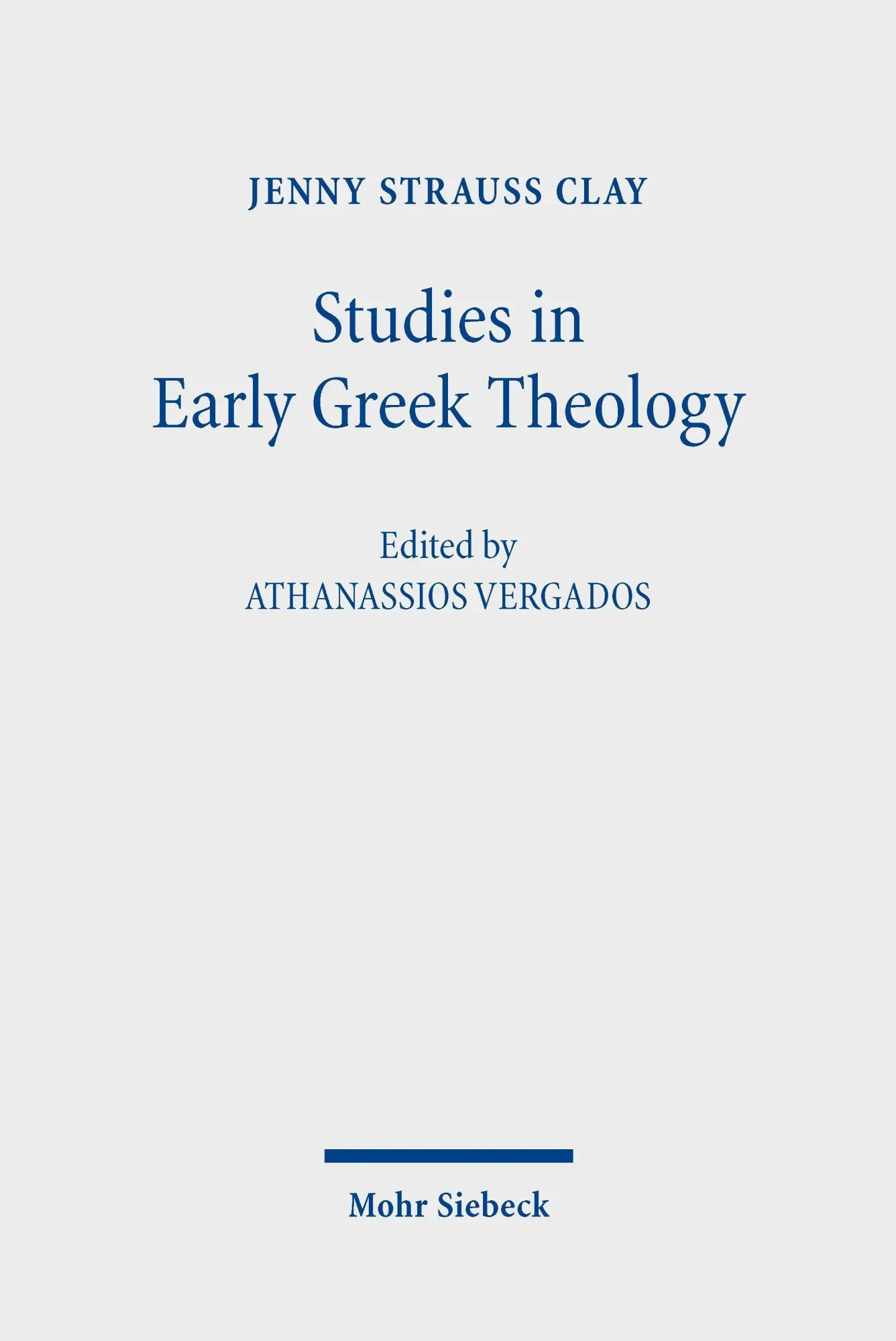 Studies in Early Greek Theology