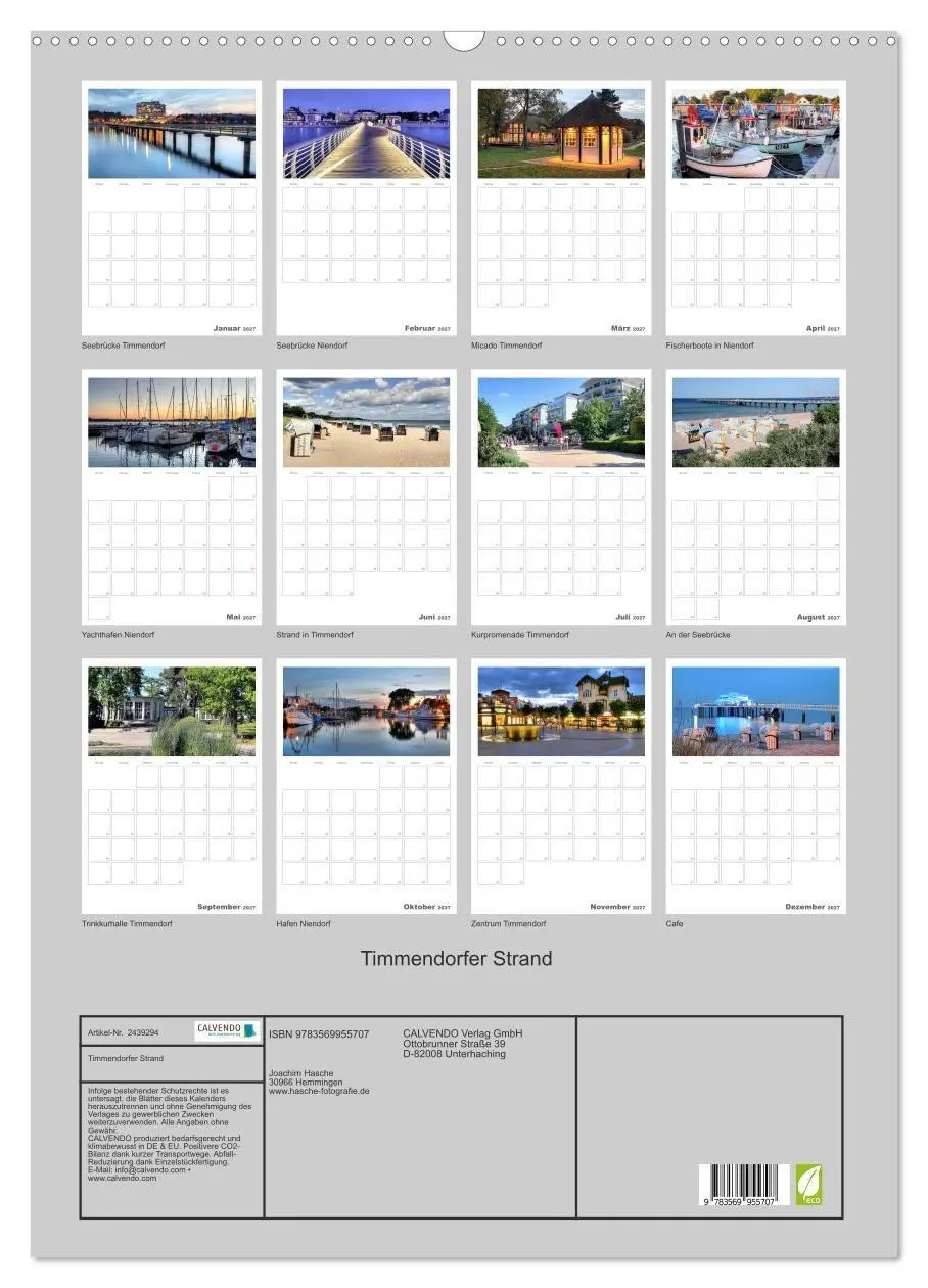 Bild: 9783569955707 | Timmendorfer Strand (Wandkalender 2027 DIN A2 hoch), CALVENDO...