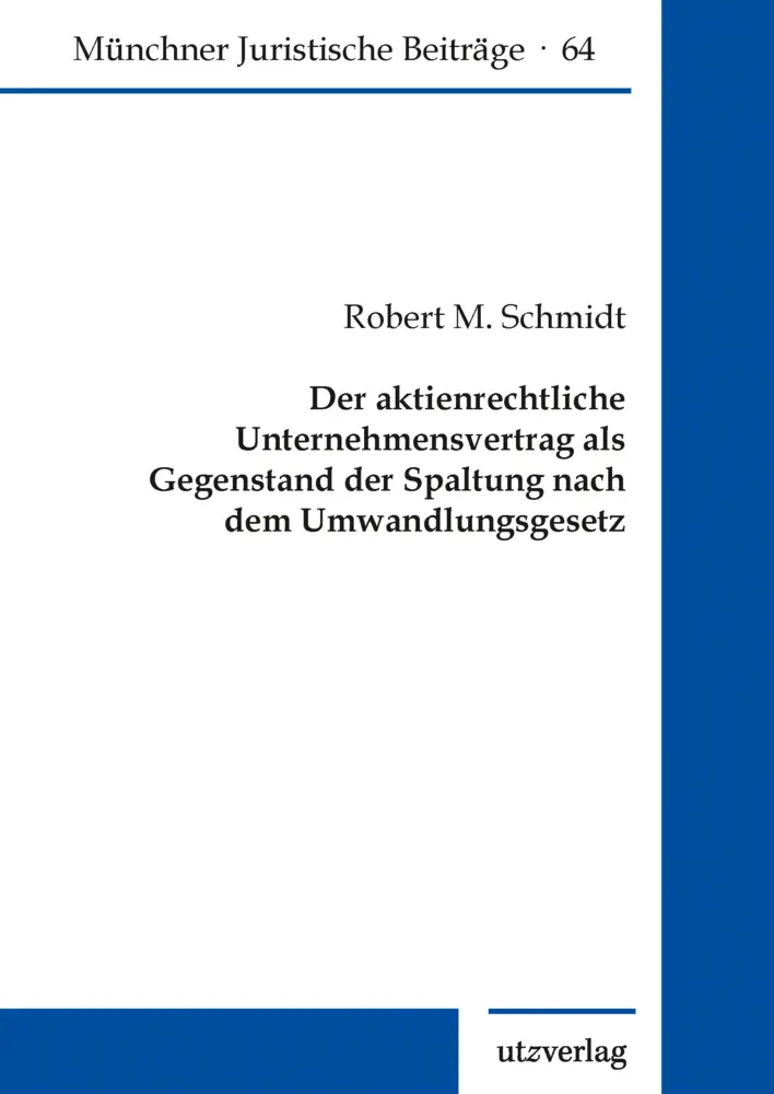 Cover: 9783831685707 | Der aktienrechtliche Unternehmensvertrag als Gegenstand der...