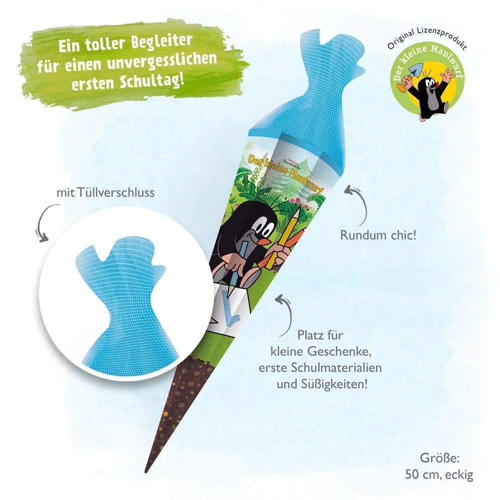 Bild: 9783868485707 | Trötsch Maulwurf Schultüte 50 cm | Schultüte Einschulungstüte | Verlag